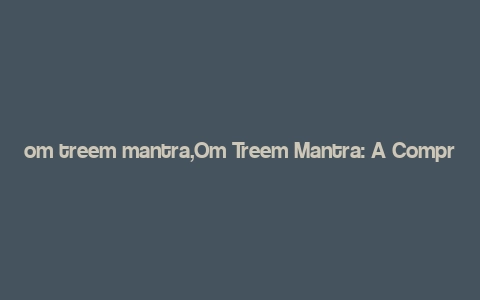 om treem mantra,Om Treem Mantra: A Comprehensive Guide