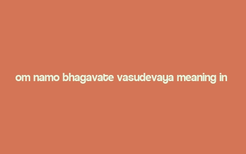 om namo bhagavate vasudevaya meaning in english,Understanding the Meaning of “Om Namo Bhagavate Vasudevaya” in English