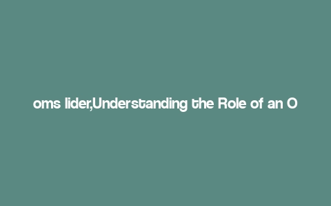 oms lider,Understanding the Role of an OMS Leader