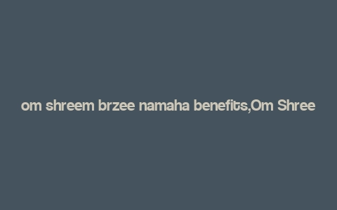 om shreem brzee namaha benefits,Om Shreem Brzee Namaha: A Comprehensive Guide to Its Benefits