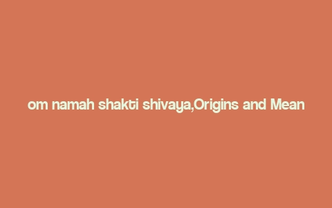 om namah shakti shivaya,Origins and Meaning