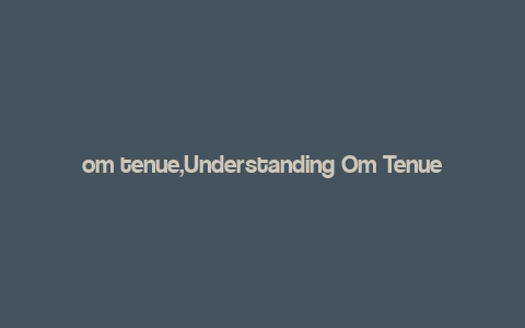 om tenue,Understanding Om Tenue